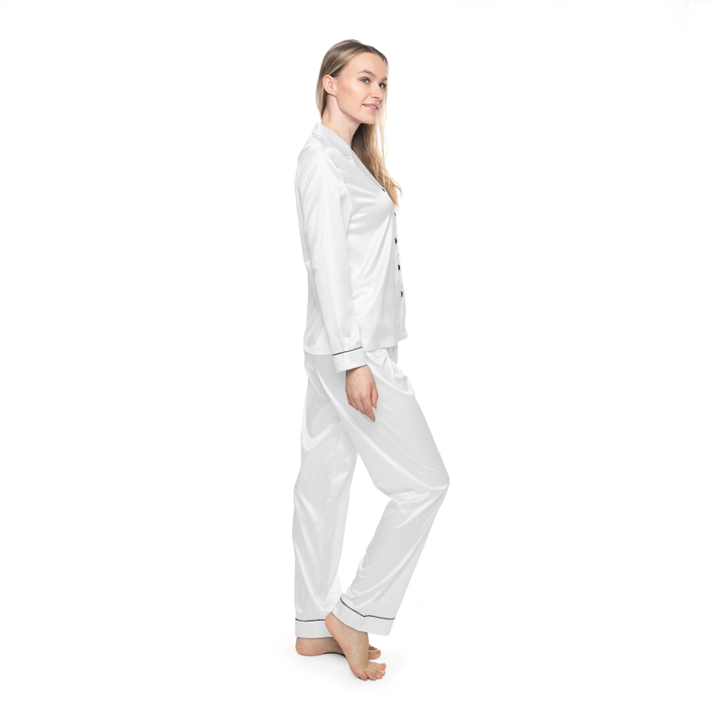 Elegant Women's Satin Pajamas Set
