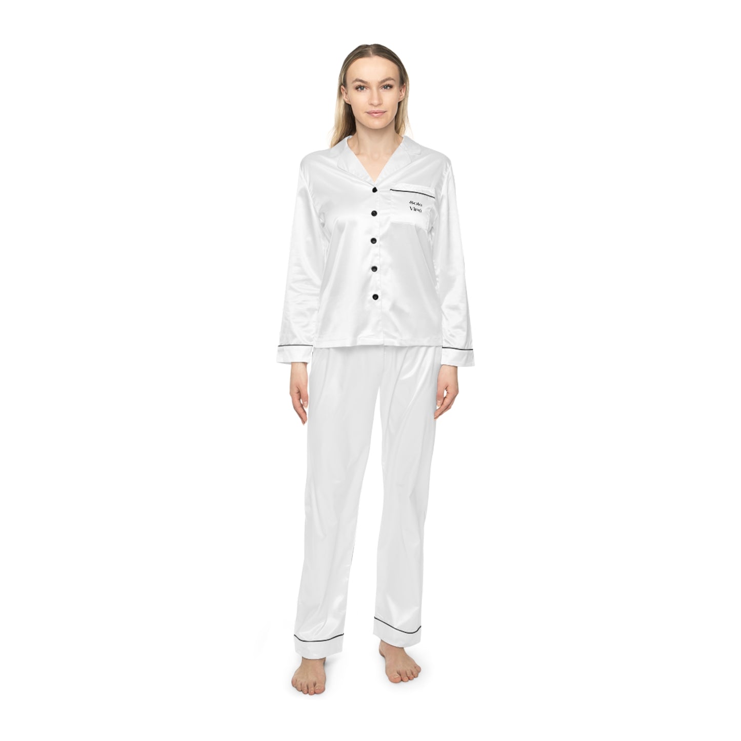 Elegant Women's Satin Pajamas Set